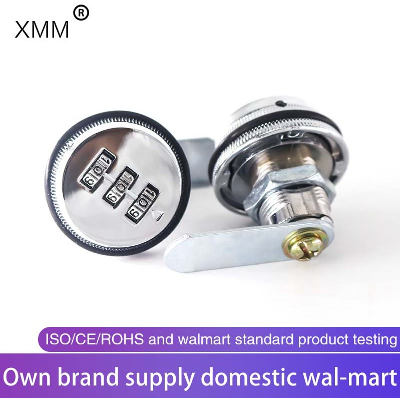Heavy duty 3 digits combination cabinet lock silver zinc alloy customized length combination lock manufacture XMM-5022